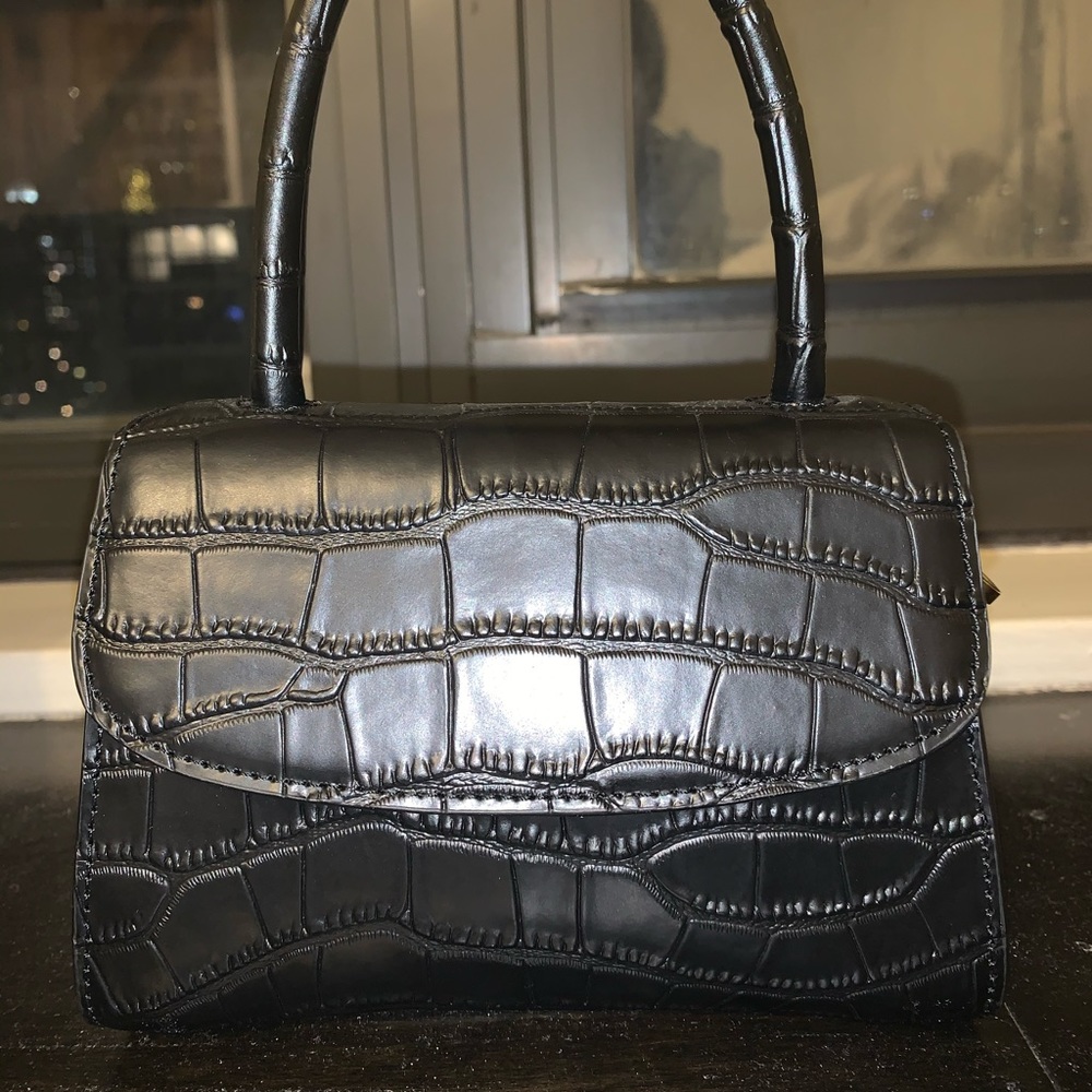 Mini Croc Black Bag! Used 1 time!